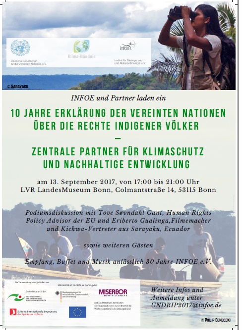 Einladung: 10 Jahre UNDRIP am 13.09.2017 in Bonn