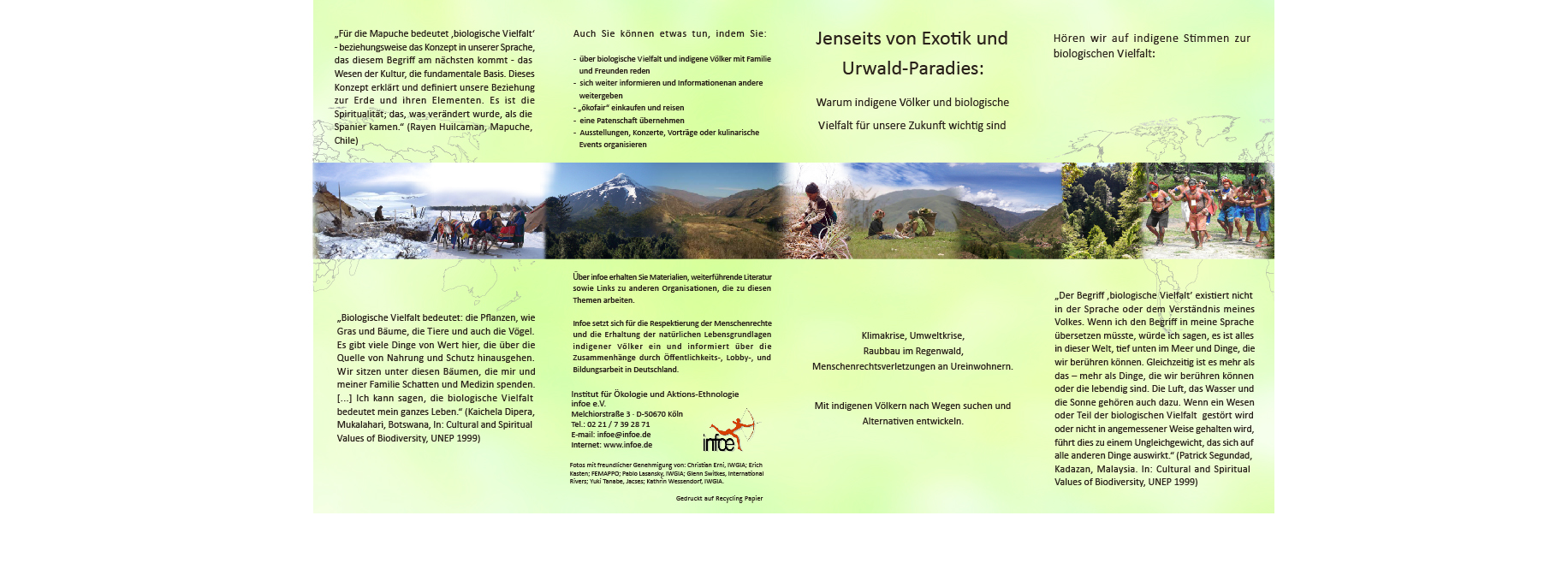 Flyer: Indigene Völker und Biodiversität