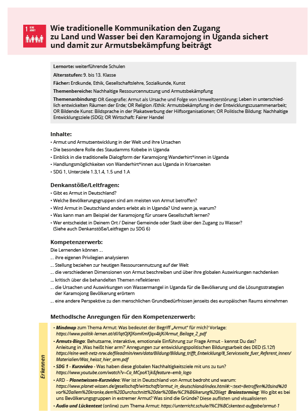 Handreichung Indigene Wege SDG 1