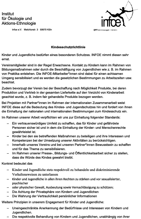 Kindesschutzrichtlinie INFOE e.V.