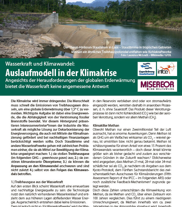 Factsheet: Wasserkraft und Klimawandel – Auslaufmodell in der Klimakrise